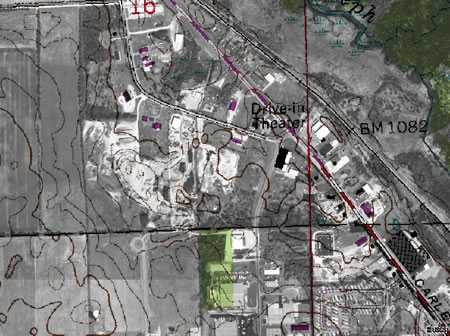Hillsdale Drive-In Theatre - Aerial - Photo From Terraserver (newer photo)